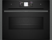 NEFF N90 C24MT73G0B Wifi Connected Built In Compact Electric Single Oven with Microwave Function - Graphite