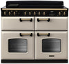 Rangemaster CLDLB110EIPPCR/AB1 Classic Deluxe BC 110cm Induction Range Cooker - Pale Cream/Antique Brass Trim