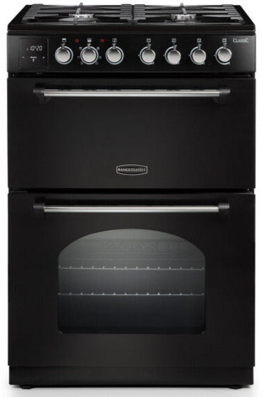 Rangemaster Classic CLA60DFFBL/C 60cm Dual Fuel Cooker - Black