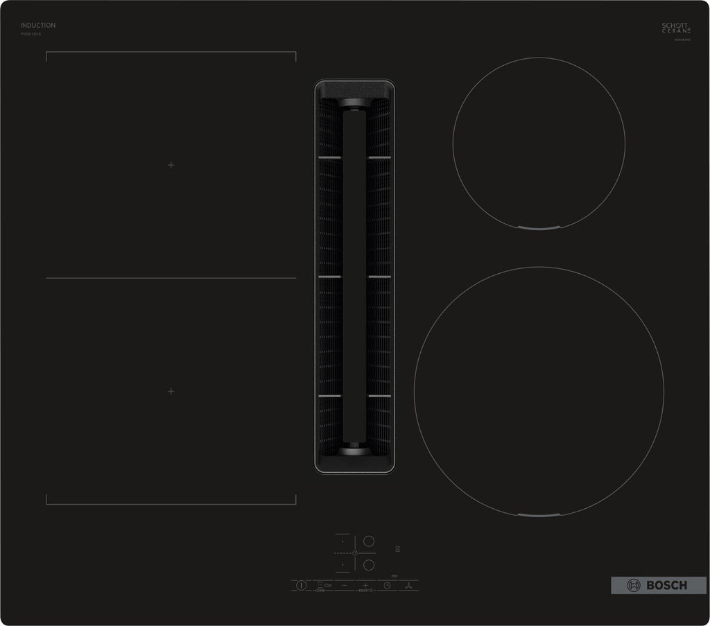 Bosch Series 4 PVS611B16E 60cm Venting Induction Hob - Surface Mount Without Frame