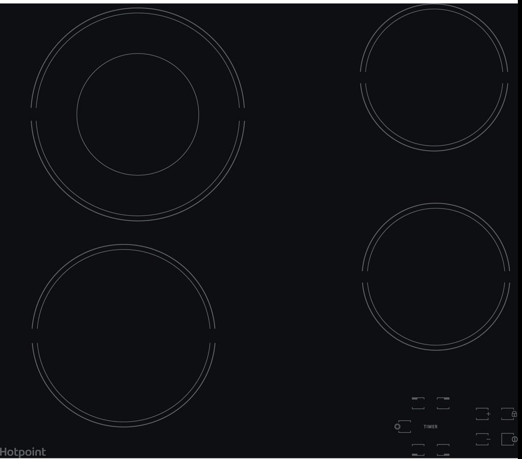 Hotpoint HR612CH 58cm Ceramic Hob - Black