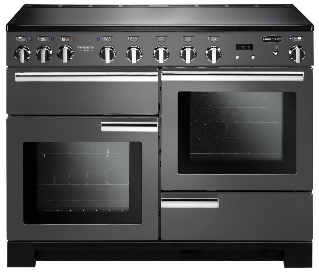 Rangemaster Professional Deluxe PDL110EISL/C 110cm Electric Range Cooker with Induction Hob - Slate
