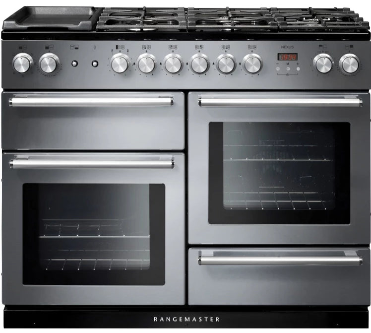 Rangemaster Nexus NEX110DFFSS/C 110cm Dual Fuel Range Cooker - Stainless Steel