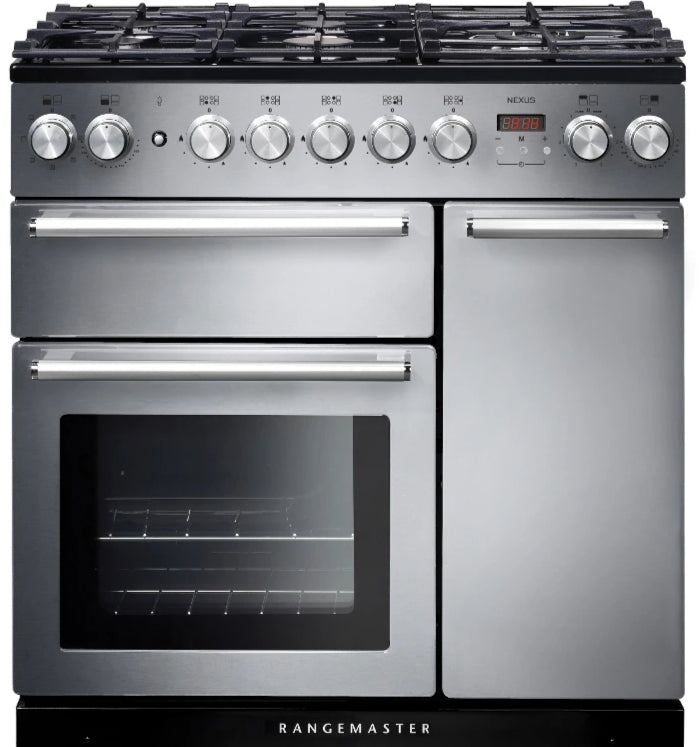 Rangemaster Nexus NEX90DFFSS/C 90cm Dual Fuel Range Cooker - Stainless Steel