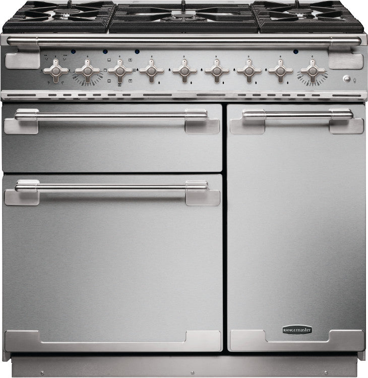 Rangemaster Elise ELS90DFFSS 90cm Dual Fuel Range Cooker - Stainless Steel