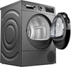 Bosch Series 6 WQG245R9GB 9Kg Heat Pump Condenser Tumble Dryer With Self Cleaning Condenser - Graphite - A++ Rated