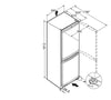 Liebherr CUE3331 55cm wide Low Frost Fridge Freezer - White - E Rated