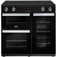 Belling Cookcentre 90Ei 90cm Electric Range Cooker with Induction Hob - Black