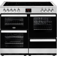 Belling Cookcentre 100E 100cm Electric Range Cooker with Ceramic Hob - Stainless Steel