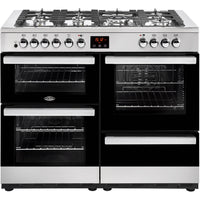 Belling Cookcentre 110DFT 110cm Dual Fuel Range Cooker - Stainless Steel