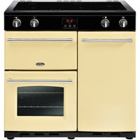 Belling Farmhouse 90Ei 90cm Electric Range Cooker with Induction Hob - Cream