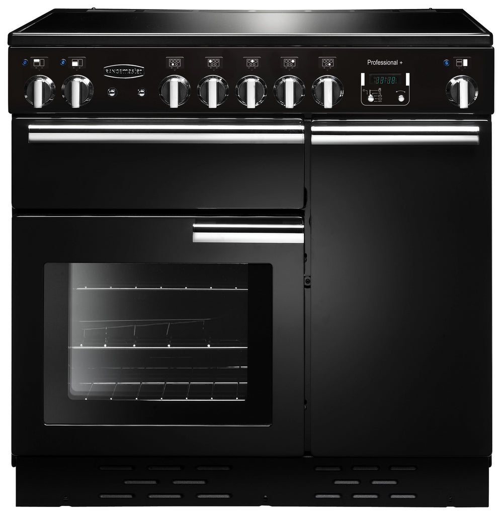 Rangemaster Professional Plus PROP90ECGB/C 90cm Electric Range Cooker with Ceramic Hob - Black
