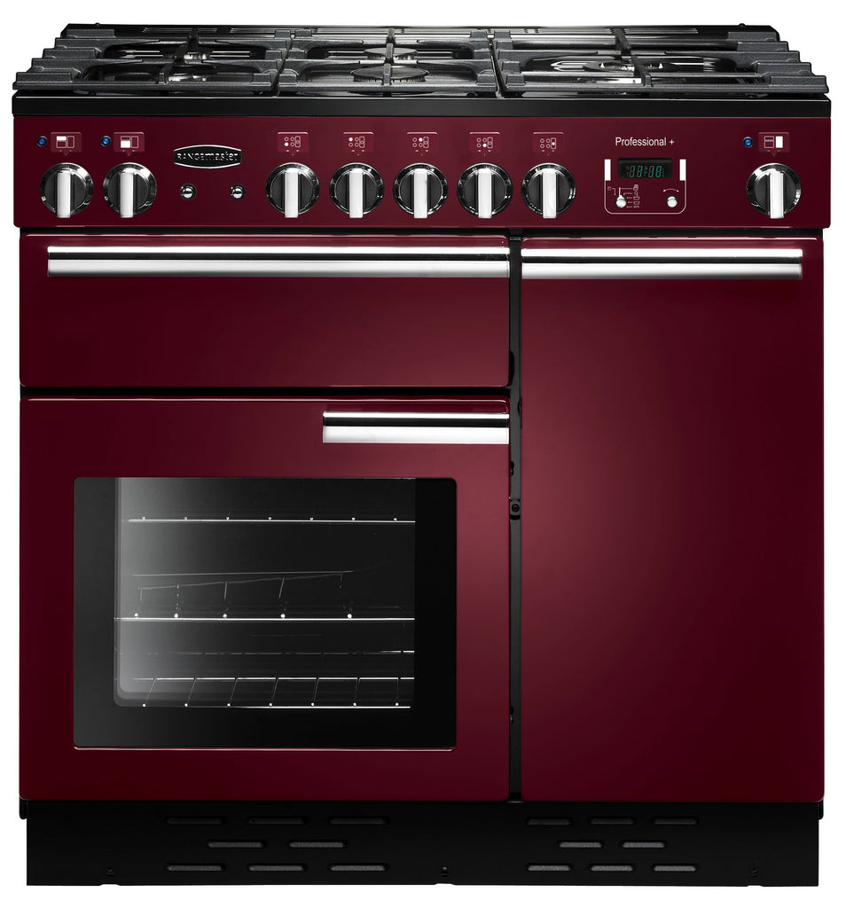 Rangemaster Professional Plus PROP90NGFCY/C 90cm Gas Range Cooker - Cranberry