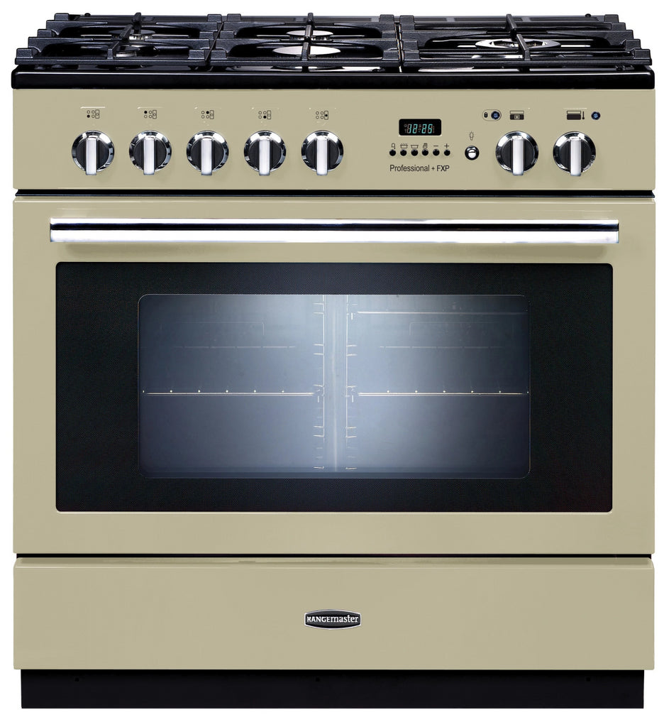 Rangemaster Professional Plus FXP PROP90FXPDFFCR/C 90cm Dual Fuel Range Cooker - Cream