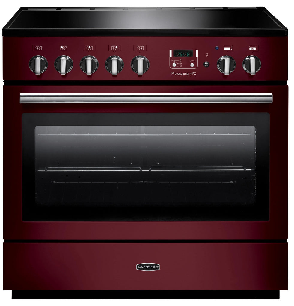 Rangemaster Professional Plus FX PROP90FXEICY/C 90cm Electric Range Cooker with Induction Hob - Cranberry