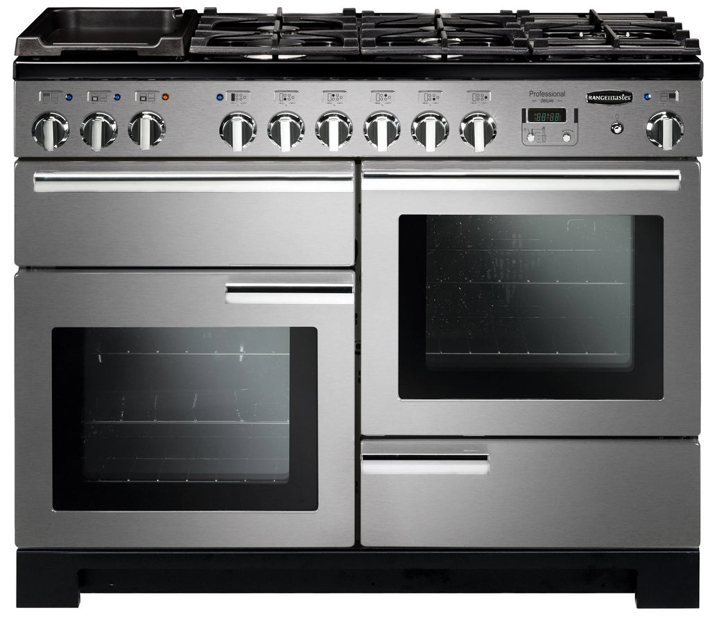 Rangemaster Professional Deluxe PDL110DFFSS/C 110cm Dual Fuel Range Cooker - Stainless Steel