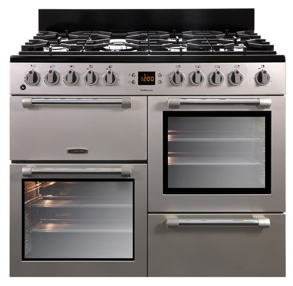 Leisure Cookmaster 100 Dual Fuel Range Cooker Silver - Moores Appliances Ltd.