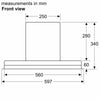 Bosch Series 6 DBB67AM60B 60cm Integrated Hood - Black