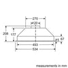 Bosch Series 2 DLN53AA70B 53cm Canopy Hood - Silver
