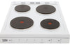 Beko EDP503W 50cm Electric Cooker with Solid Plate Hob - White
