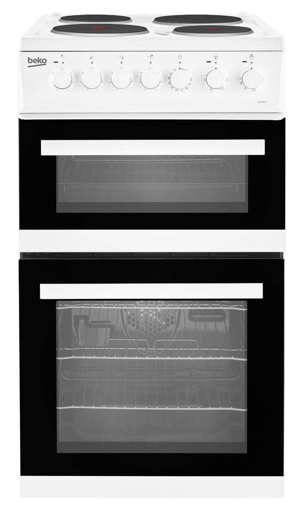 Beko EDP503W 50cm Electric with Solid Plate Hob - White