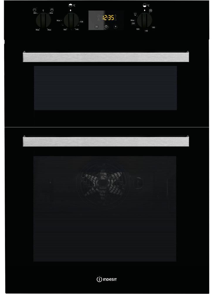 Indesit IDD6340BL Built In Electric Double Oven - Black