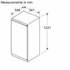 Bosch Series 4 KIR41NSE0G 54cm Integrated Upright Larder Fridge - Sliding Door Fixing Kit - White - E Rated