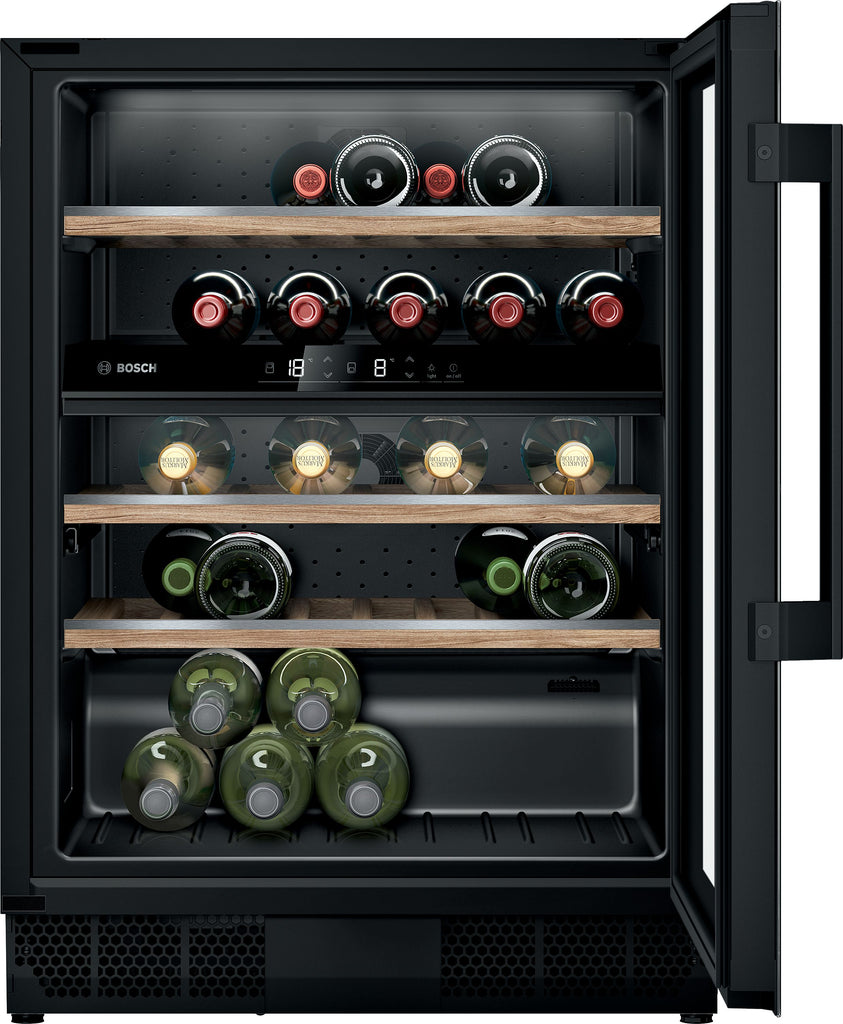 Bosch Serie 6 KUW21AHG0G Built Under 60cm Wine Cooler - Black