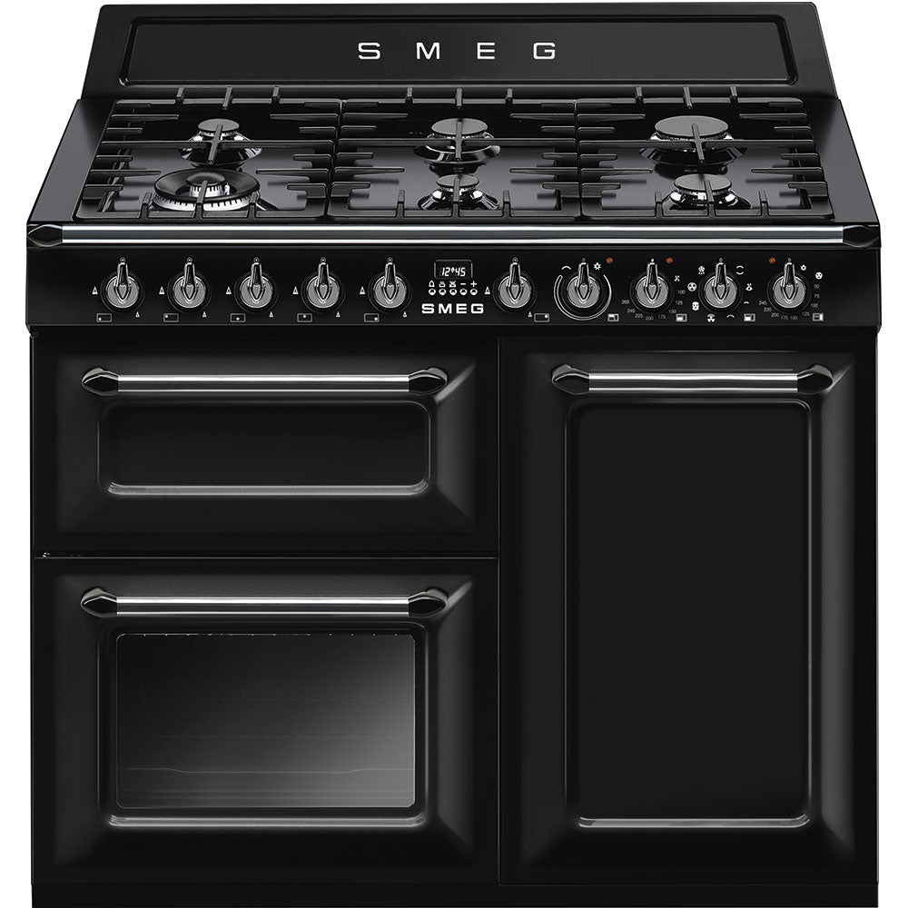 Smeg TR103BL Victoria 100cm Dual Fuel Range Cooker - Black