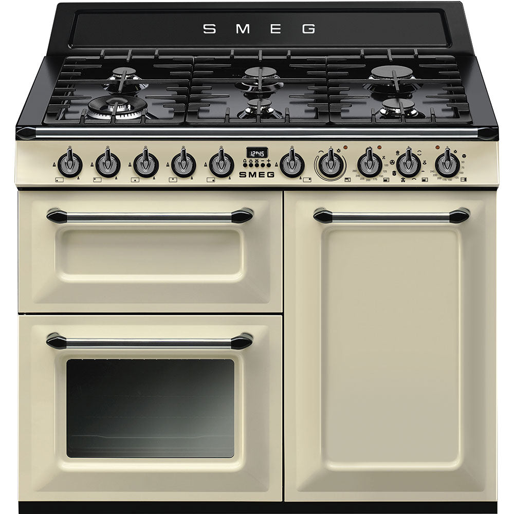 Smeg TR103P Victoria 100cm Dual Fuel Range Cooker - Cream