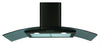 CDA ECP102BL 100cm Curved Glass Hood Black - Moores Appliances Ltd.