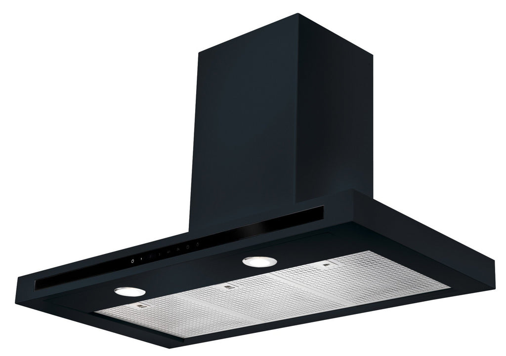 Rangemaster Hi-Lite HLTHDS90BL 90cm Flat Chimney Hood - Black