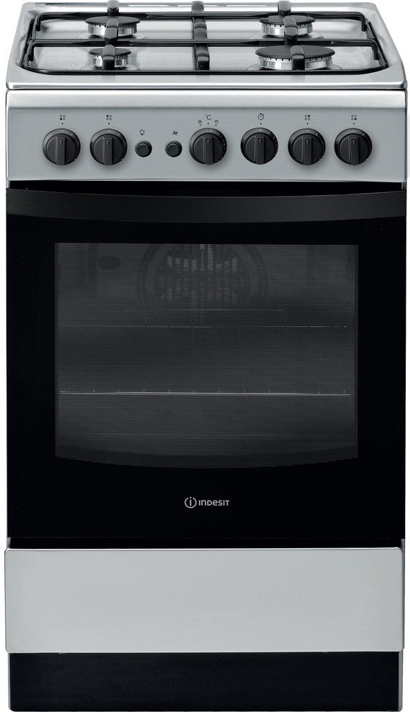 Indesit IS5G1PMSS 50cm Gas Cooker - Silver