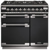 Rangemaster ELS90DFFCB/ Elise 90cm Dual Fuel Range Cooker - Charcoal Black
