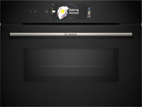 Bosch Serie 8 CMG778NB1 Wifi Connected Built In Compact Electric Single Oven with Microwave Function - Black