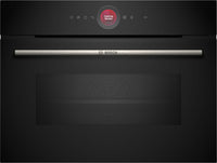 Bosch Serie 8 CMG7241B1B Built In Compact Electric Single Oven with Microwave Function - Black