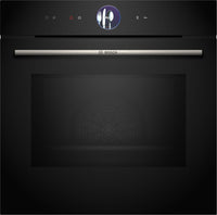 Bosch Serie 8 HMG7764B1B Wifi Connected Built In Electric Single Oven with Mircowave Function - Black