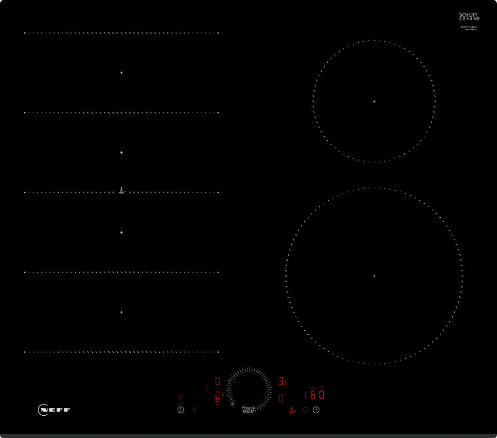 Neff N70 T66FHE4L0 Wifi Connected 59cm Induction Hob - Black