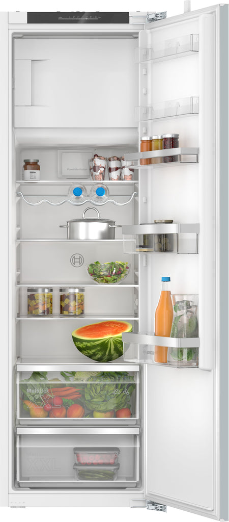 Bosch Serie 4 KIL82VFE0G 54cm Integrated Upright Fridge with Ice Box - Sliding Door Fixing Kit - White - E Rated