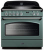 Rangemaster CLAS90FXEIMG/C Classic FX 90cm Electric Range Cooker with Induction Hob - Mineral Green/Chrome Trim