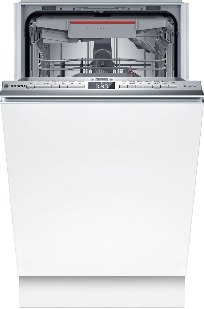 Bosch Serie 4 SPV4EMX25G Wifi Connected Integrated Slimline Dishwasher - Stainless Steel Control Panel - C Rated