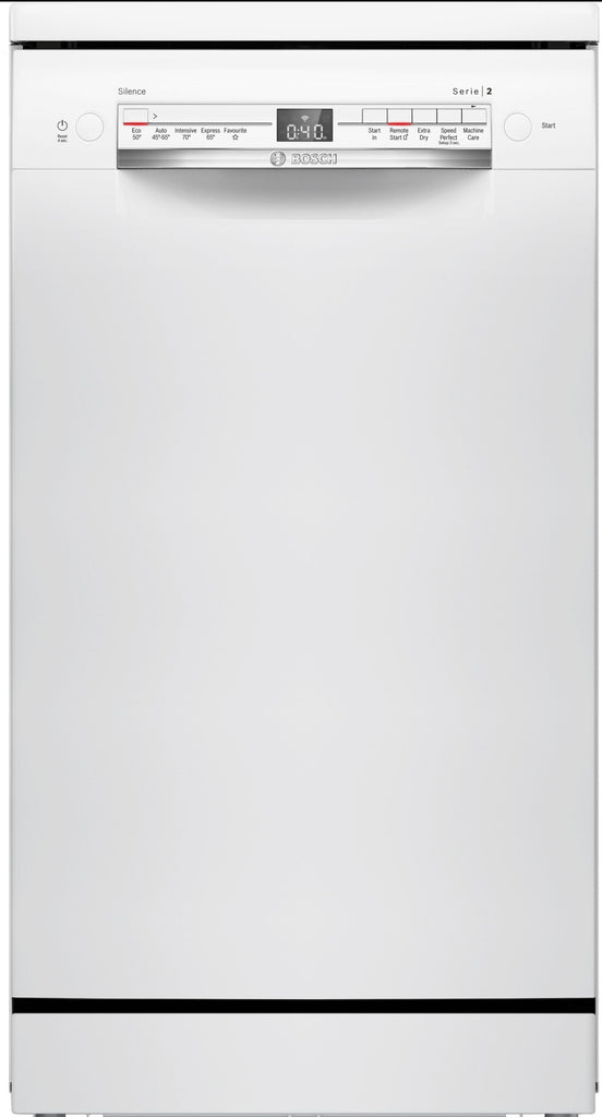 Bosch Serie 2 SPS2IKW01G Wifi Connected Slimline Dishwasher - White - F Rated