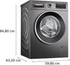 Bosch Serie 6 WNG254R1GB Wifi Connected 10.5Kg / 6Kg Washer Dryer with 1400 rpm - Cast Iron Grey - D Rated
