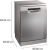 Bosch Serie 4 SMS4EKI06G Wifi Connected Standard Dishwasher - Silver/Inox - B Rated