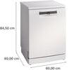 Bosch Serie 4 SMS4EKW06G Wifi Connected Standard Dishwasher - White - B Rated