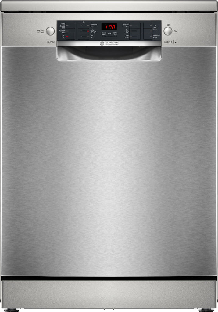 Bosch SMS26AI08G Series 2 Standard Dishwasher - Silver Inox - E Rated