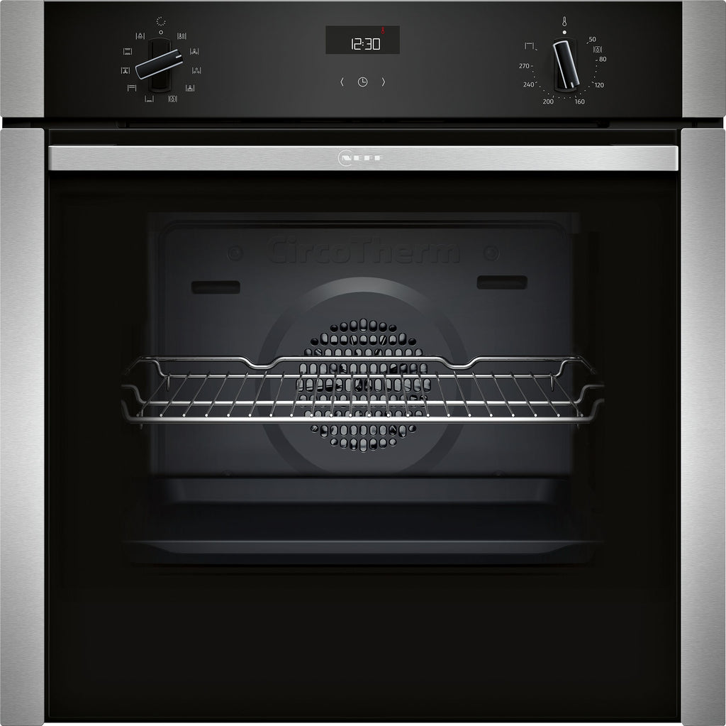 Neff N50 B3ACE4AN3B Slide & Hide Built In Electric Single Oven - Stainless Steel