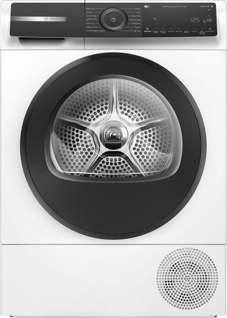 Bosch WQH246D9GB Series 6 - 9Kg Heat Pump Tumble Dryer - White - A+++ Rated