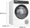 Bosch WQH246D9GB Series 6 - 9Kg Heat Pump Tumble Dryer - White - A+++ Rated