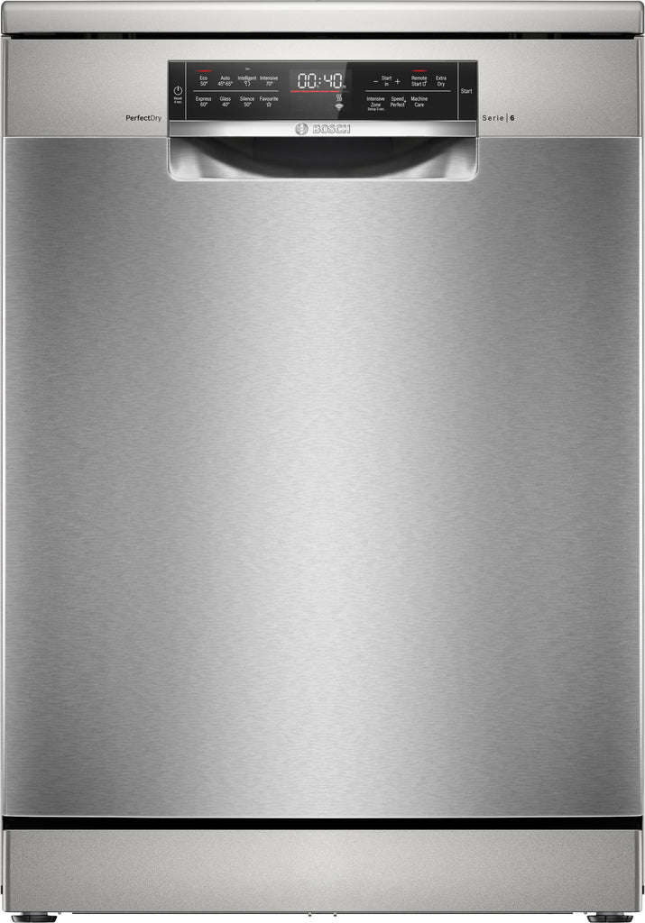 Bosch SMS6TCI02G Series 6 Standard Dishwasher - Silver Inox - A Rated